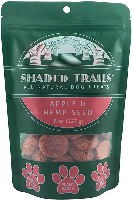 Apple & Hemp Seed - Shaded Trails All Natural Crunchy Dog Treats 8 oz - Vegan & Grain Free